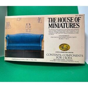 Xacto house of miniatures 40015 sofa, dollhouse furniture kit 1997